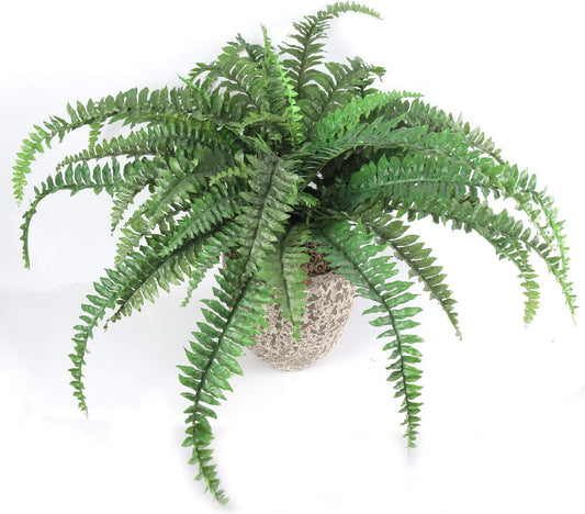 48" Artificial Boston Fern – 48 Leaf Lush Faux Fern Plant