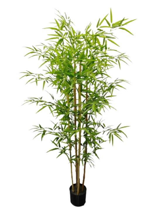 6FT Artificial Bamboo Tree with 1296 Leaves – Realistic Faux Indoor Plant, Decorative Greenery for Home, Office, Living Room Décor