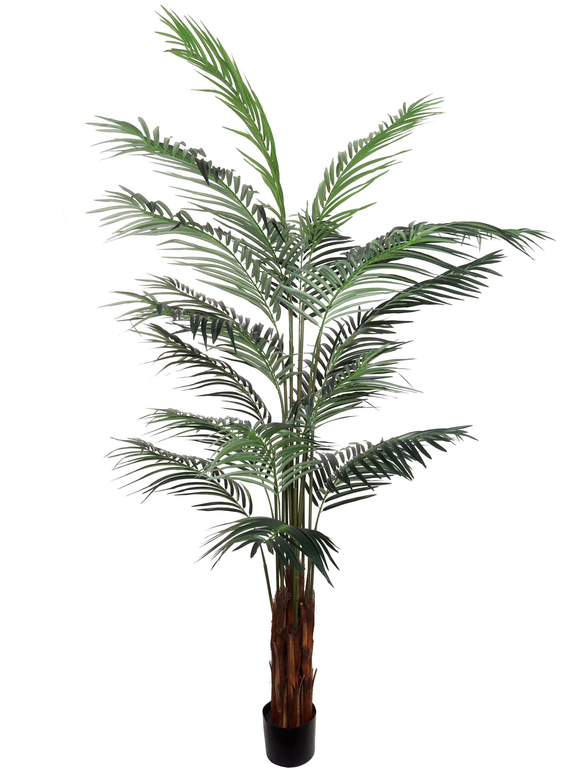 7 ft areca palm tree 7ft Areca Palm Tree in Black Pot w/ 739 Silk Leaves