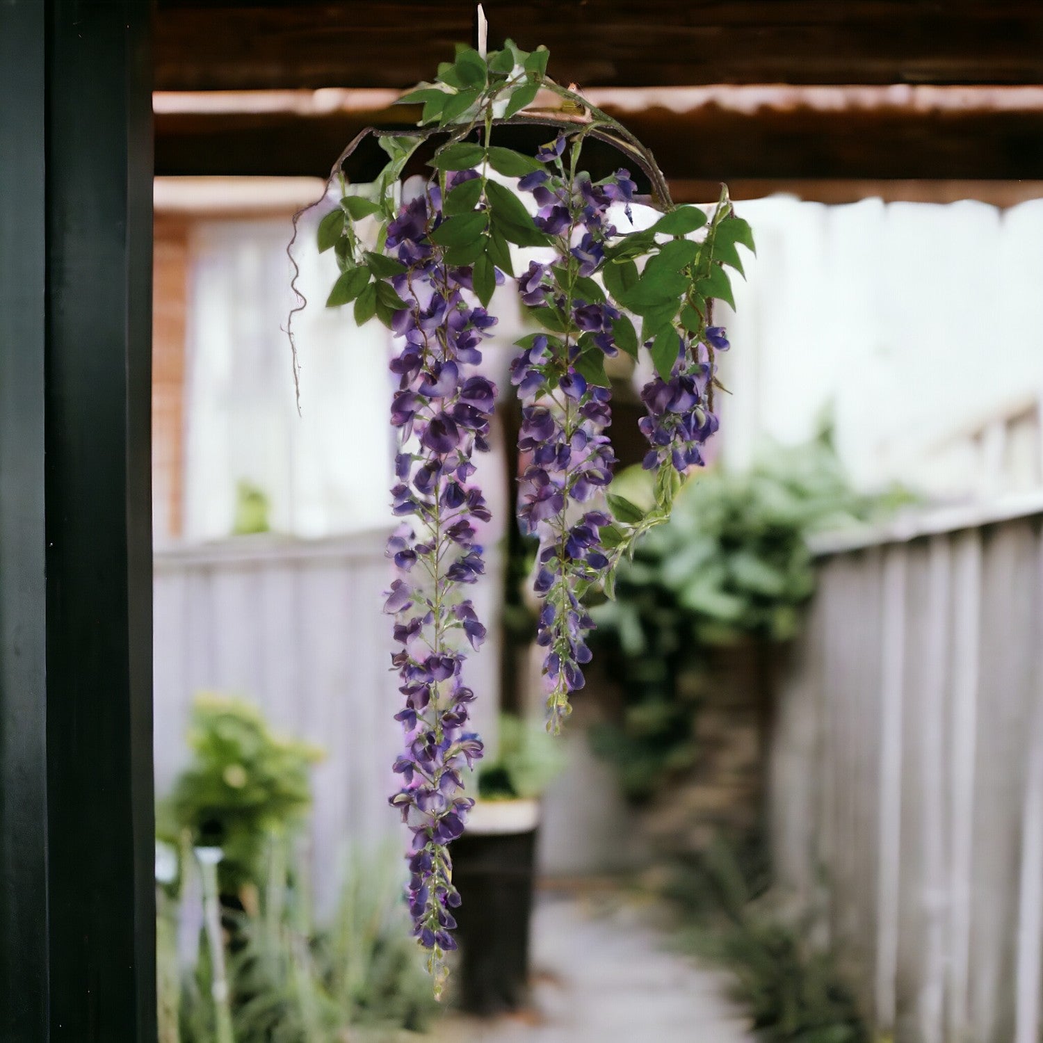 Hanging Wisteria Branch Spray - 70" - Larksilk