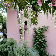 Hanging Wisteria Branch Spray - 70" - Larksilk