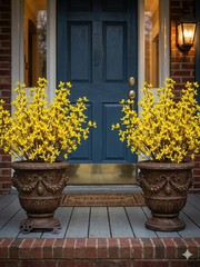 26" Artificial Forsythia Bush Realistic Yellow Spring Flowers - 2026 Spring Collection