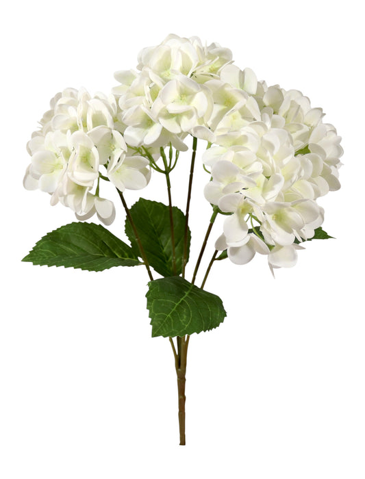 18" Real Touch HYDRANGEA BUSH   5 Heads - Larksilk
