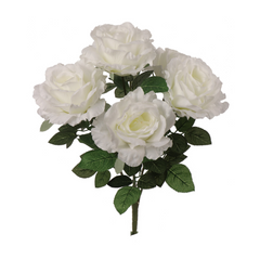 Rose Bush w/ 7 Silk Blooms - 20"