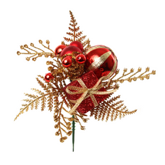 Fern Pick with Gift Box & Ornament Balls