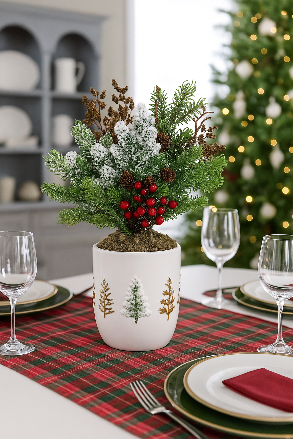 27" Snow Noble Fir Spray x5 - Larksilk