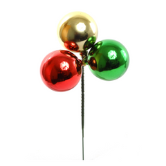 50mm Plastic Ball Pick - x3 Balls 2024 Christmas Collection - Larksilk