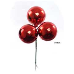 50mm Plastic Ball Pick - x3 Balls 2024 Christmas Collection - Larksilk